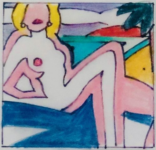 tom_wesselmann_study_for_seated_sunset_nude_2.2002